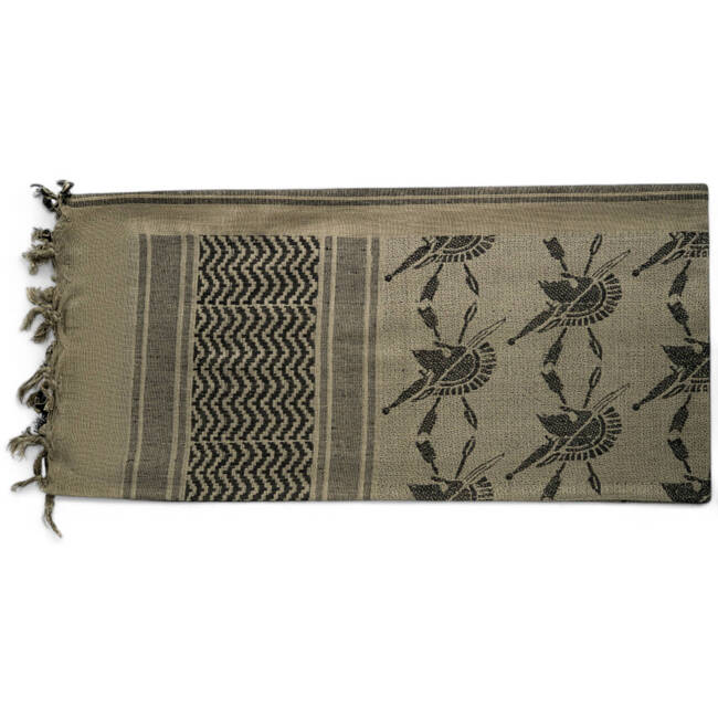 SHEMAGH SCARF - SPARTAN - FOLIAGE GREEN/BLACK - M-TAC