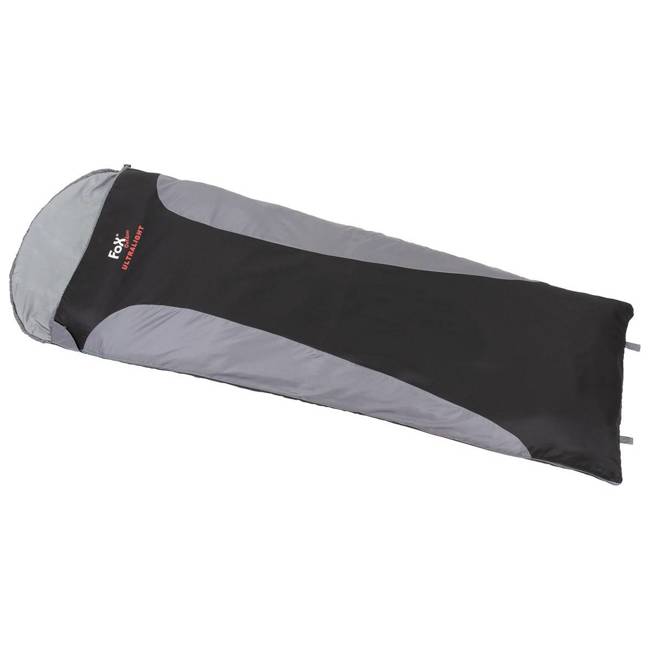 SLEEPING BAG  ULTRALIGHT - BLACK/GREY 