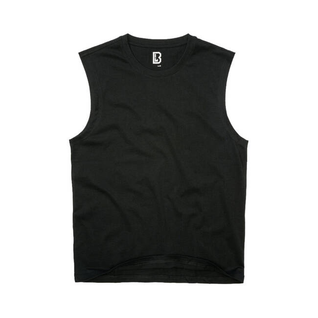 SLEEVELESS COTTON T-SHIRT - BLACK - BRANDIT