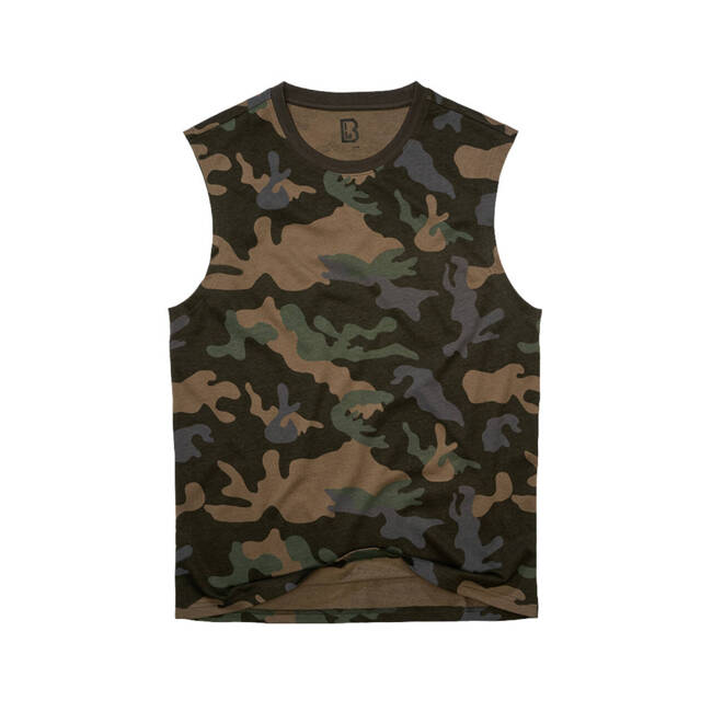 SLEEVELESS COTTON T-SHIRT - DARKCAMO - BRANDIT