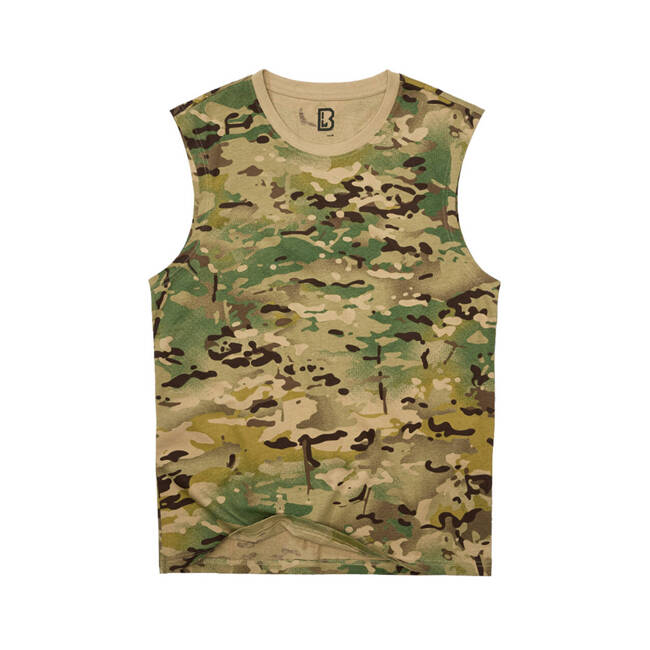 SLEEVELESS COTTON T-SHIRT - TACTICAL CAMO - BRANDIT