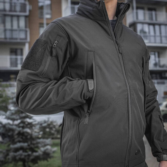 SOFTSHELL JACKET, BLACK - M-TAC