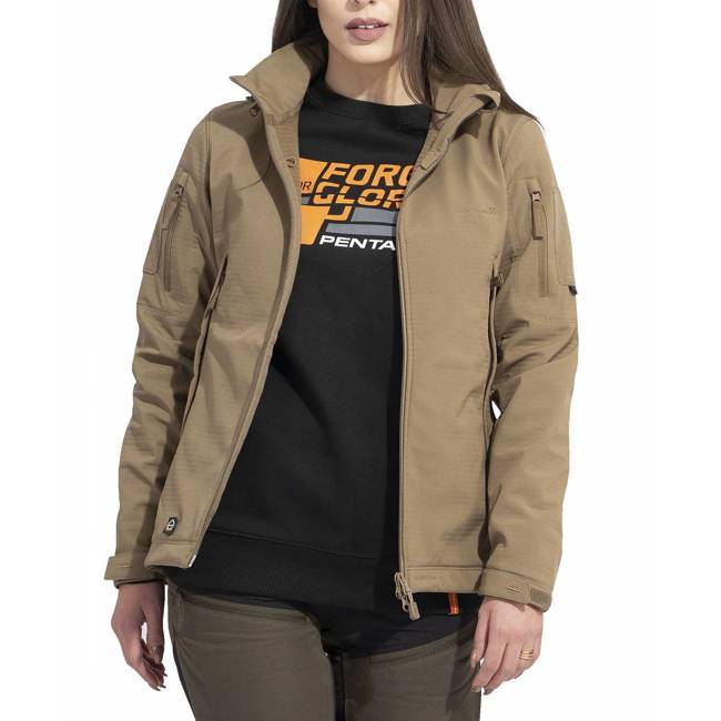 SOFTSHELL JACKET FOR WOMEN - "ARTAXES" - Pentagon® - GREEN RAL7013