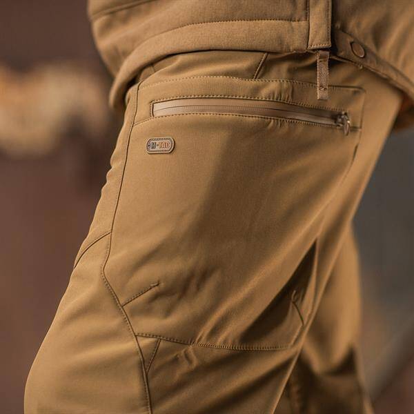 SOFTSHELL TACTICAL WINTER TROUSERS, COYOTE - M-TAC