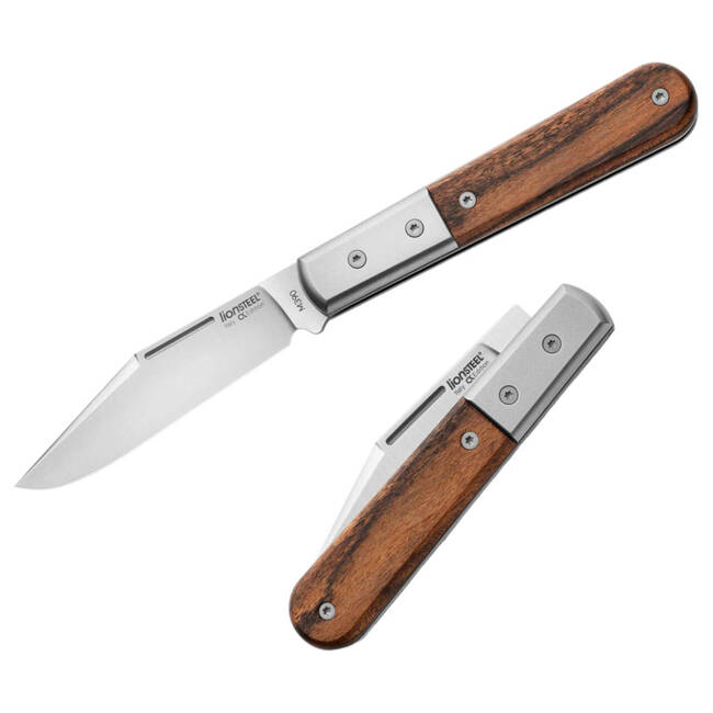 "Shuffler Barlow Canvas Santos Wood" POCKET KNIFE - LionSteel