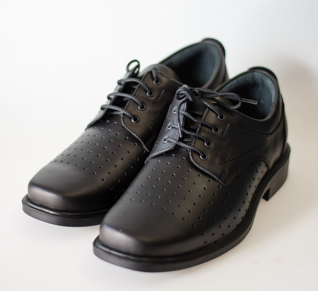 Summer leather shoes - Black