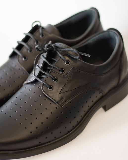 Summer leather shoes - Black