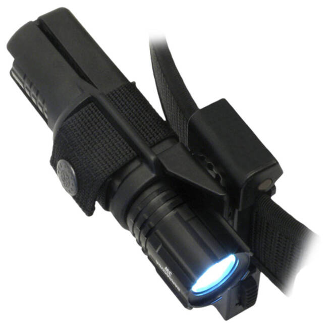 Swivelling holder for tactical flashlight - Black - LH-14