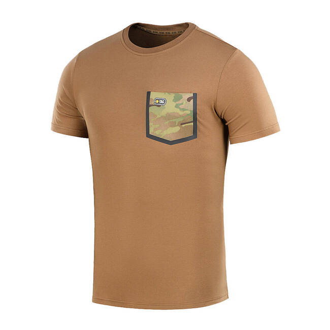 T-SHIRT 93/7 WITH POCKET - COYOTE BROWN - M-TAC