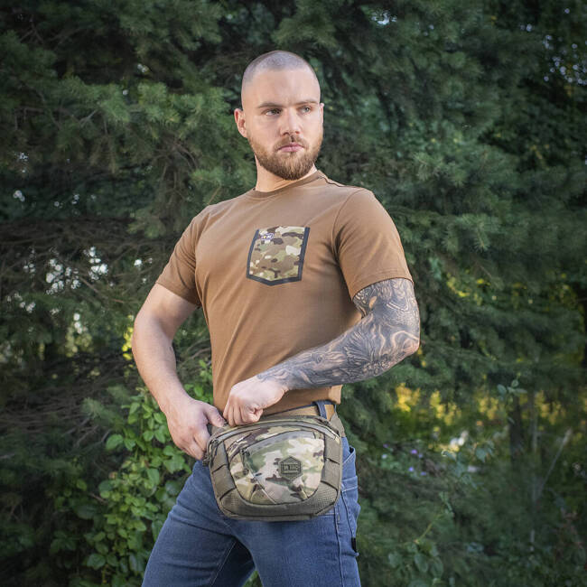 T-SHIRT 93/7 WITH POCKET - COYOTE BROWN - M-TAC