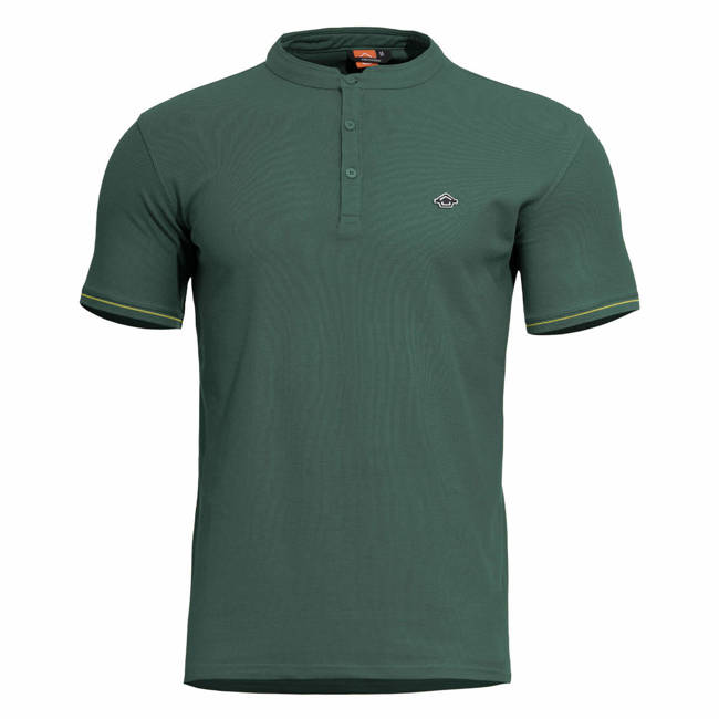 T-SHIRT - "LEVANTES HENLEY STRIPES" - PENTAGON® - SPRINGBOK GREEN