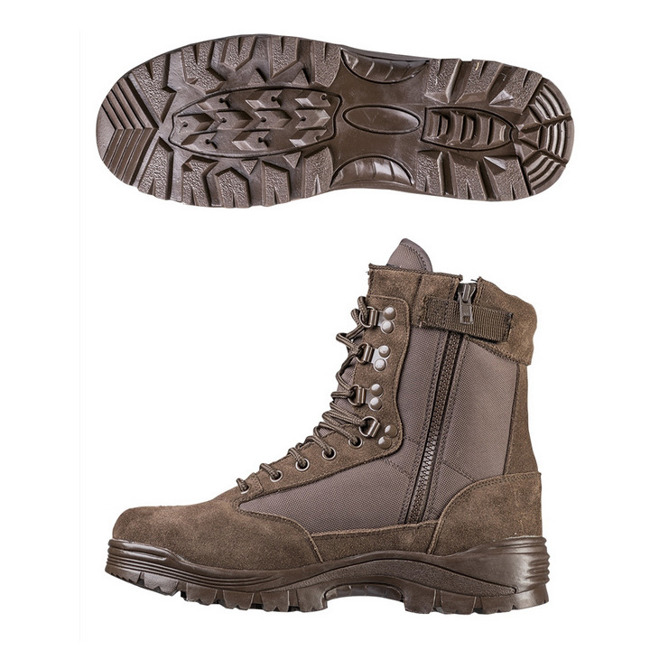 TACTICAL BOOTS - YKK® ZIPPER - Mil-Tec® - BROWN 