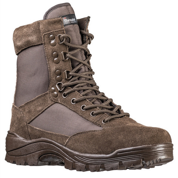 TACTICAL BOOTS - YKK® ZIPPER - Mil-Tec® - BROWN 