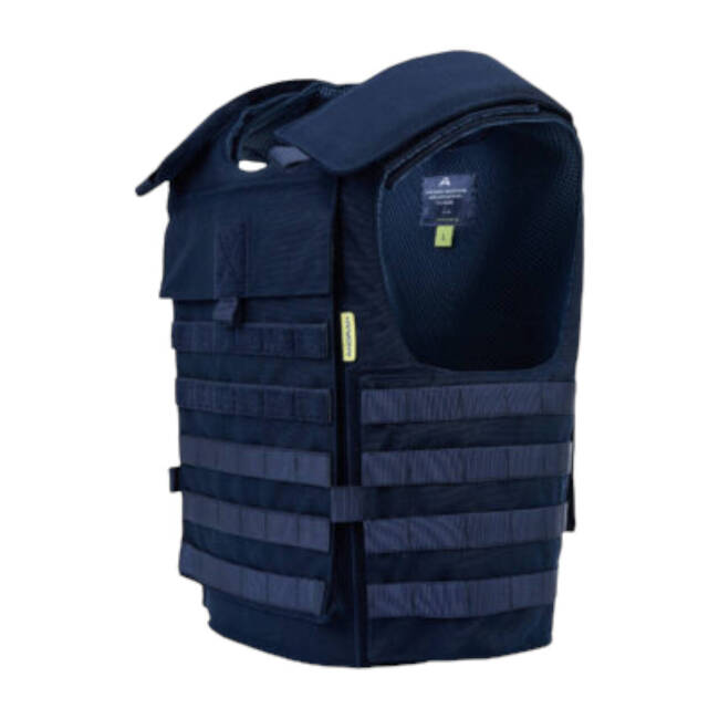 TACTICAL SOFT ARMOR VEST WITH “MOLLE” SYSTEM - TACTICAL II - FR/BK/SH - ANORAK - NAVY BLUE