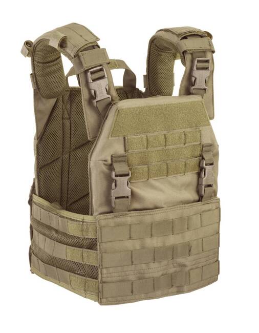 TACTICAL VEST FOR BALLISTIC PLATES - DEFCON 5 - COYOTE 