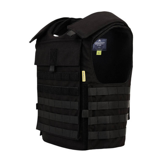 TACTICAL VEST FOR BALLISTIC PROTECTION WITH “MOLLE” SYSTEM - TACTICAL II - FR/BK/SH - ANORAK - BLACK