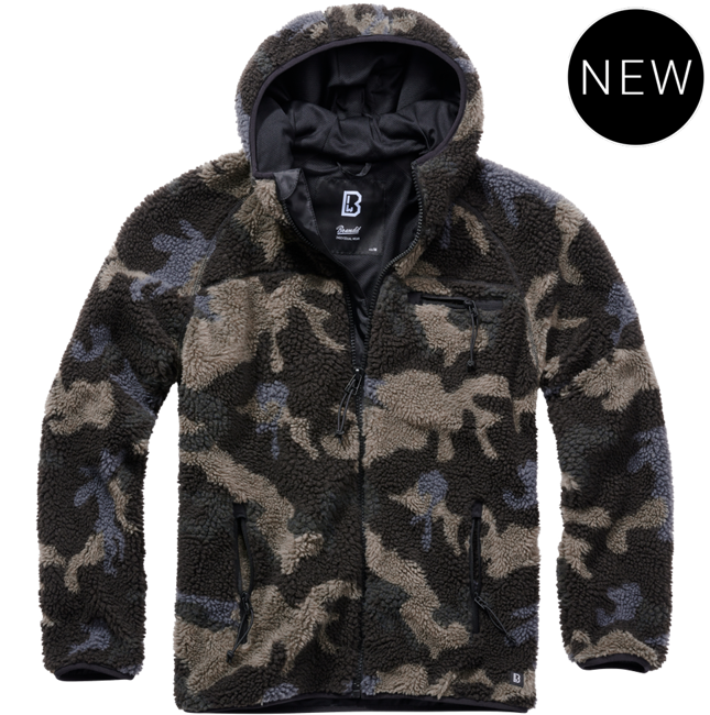 TEDDYFLEECE WORKER JACKET - DARK CAMO - BRANDIT