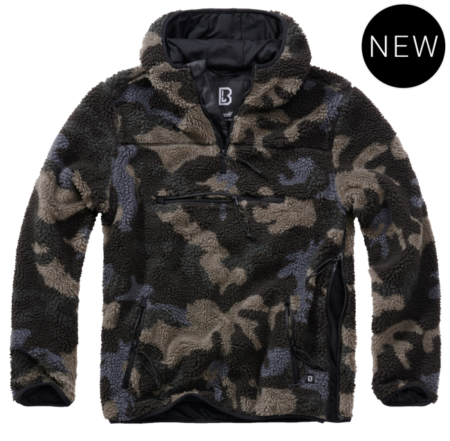 TEDDYFLEECE WORKER PULLOVER - DARK CAMO - BRANDIT