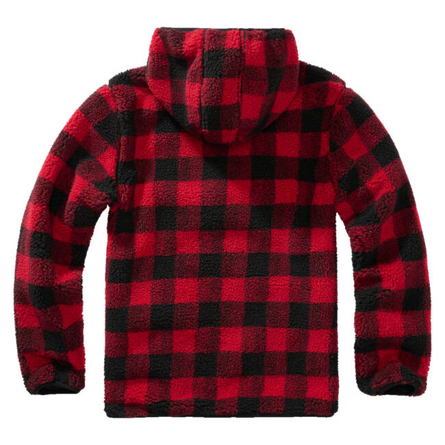 TEDDYFLEECE WORKER PULLOVER - RED/BLACK - BRANDIT