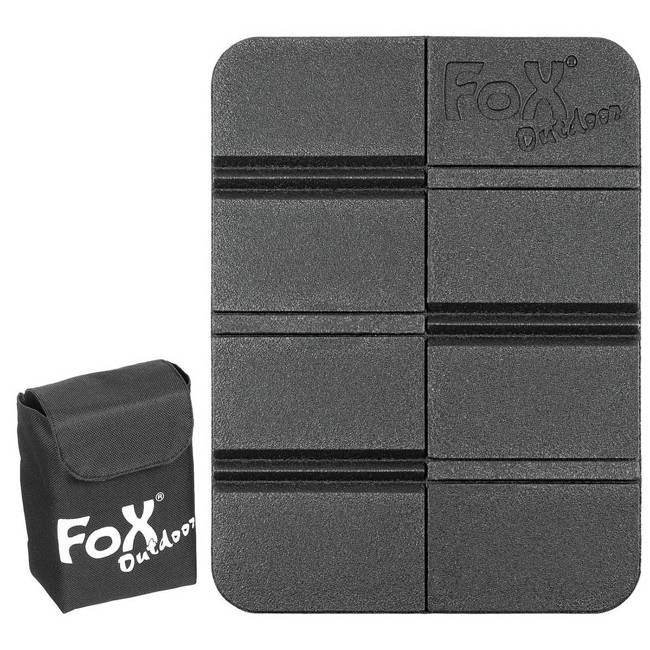 THERMAL FOLDABLE SEAT PAD - WITH MOLLE POUCH - FOX® Outdoor - BLACK