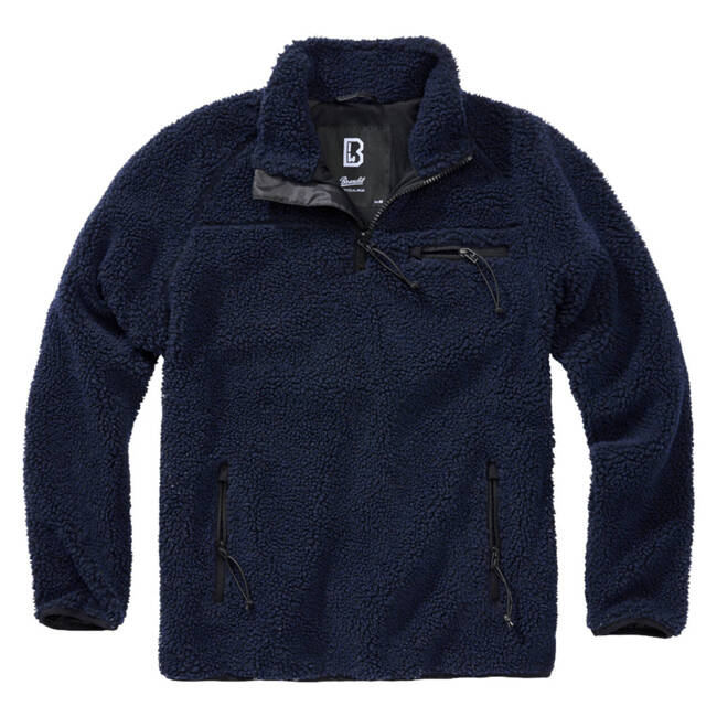 Teddyfleece Troyer Jumper - navy blue - Brandit