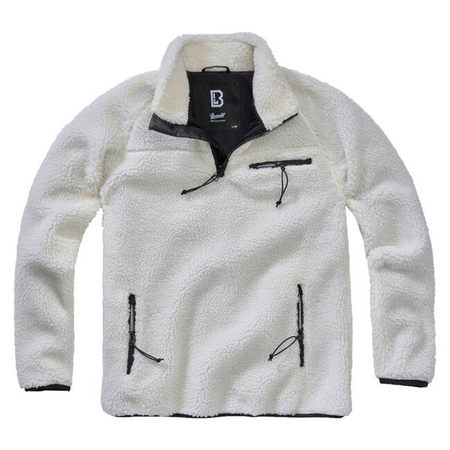 Teddyfleece Troyer Jumper - white - Brandit