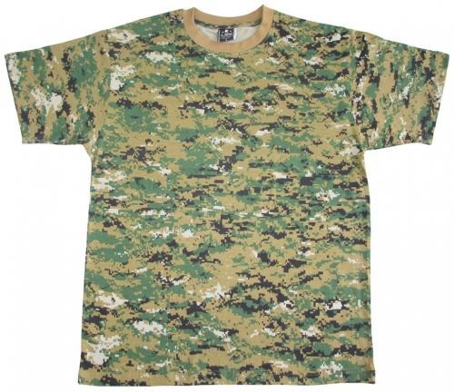 US ARMY DIGITAL WOODLAND CAMO T-SHIRT