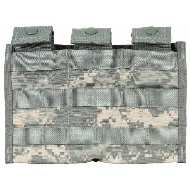 US TRIPLE MAGAZINE POUCH WITH MOLLE SYSTEM - M4 - AT-DIGITAL - MILITARY SURPLUS - USED