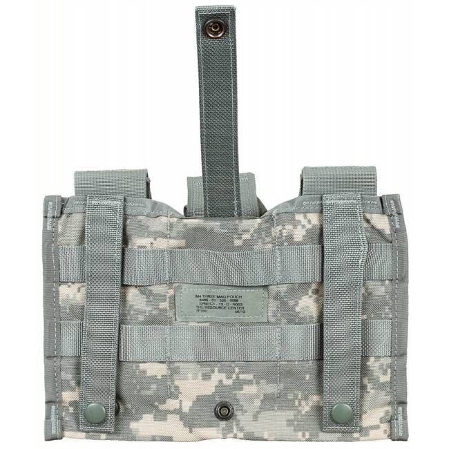 US TRIPLE MAGAZINE POUCH WITH MOLLE SYSTEM - M4 - AT-DIGITAL - MILITARY SURPLUS - USED