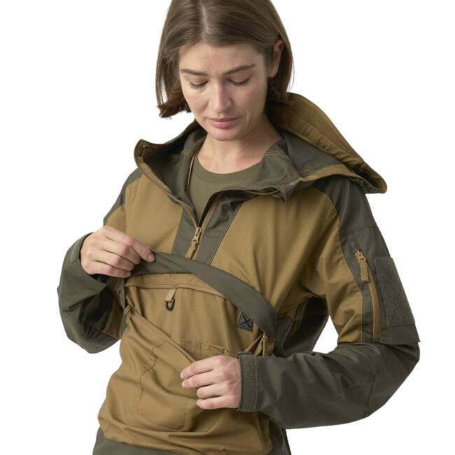 Unisex Tracer Anorak Jacket - Polycotton Stretch Ripstop - Coyote - Helikon Tex