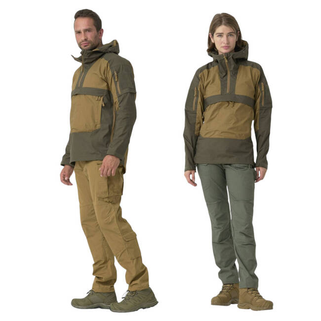 Unisex Tracer Anorak Jacket - Polycotton Stretch Ripstop - Coyote - Helikon Tex