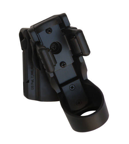 Universal swiveling holder for flashlight - Black