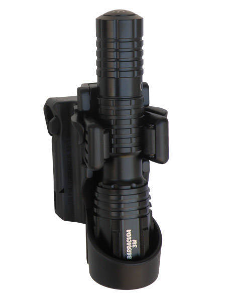 Universal swiveling holder for flashlight - Black