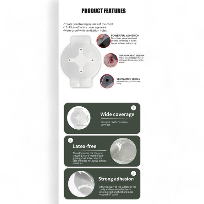 Ventilated chest seal for emergency wound care 