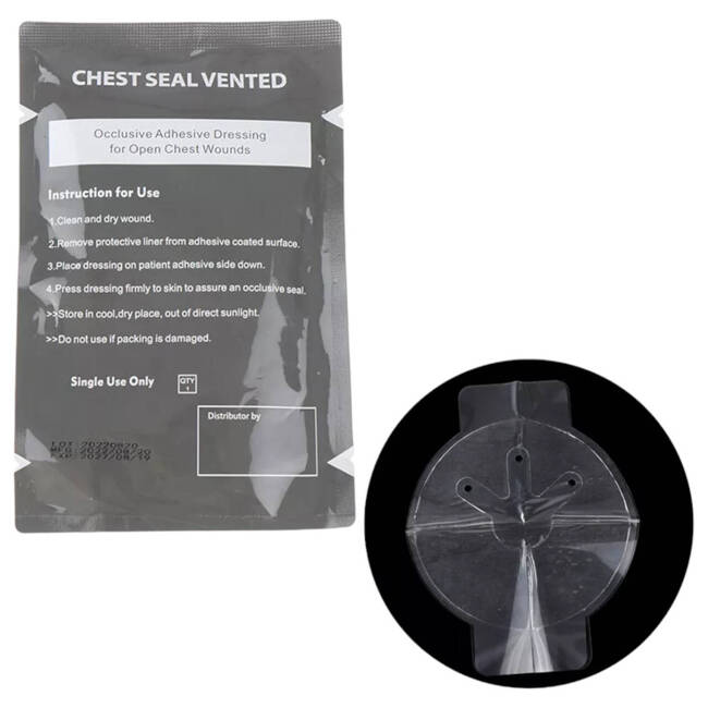 Ventilated chest seal for emergency wound care 