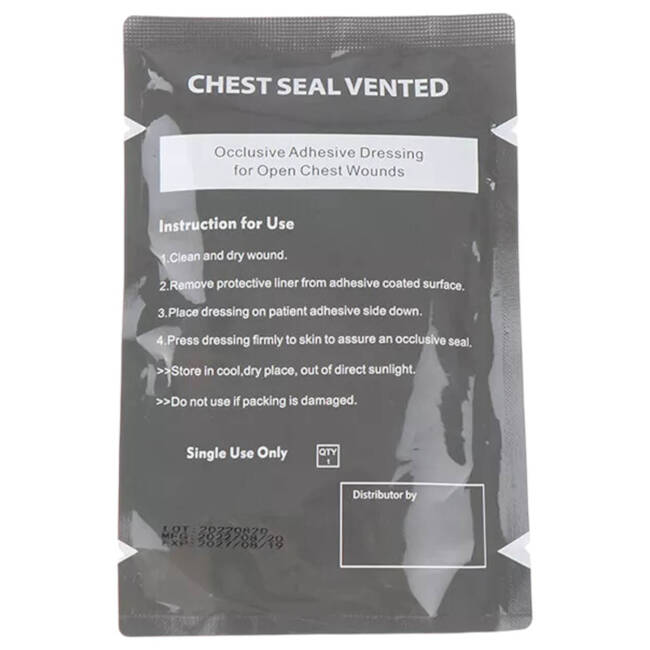 Ventilated chest seal for emergency wound care 