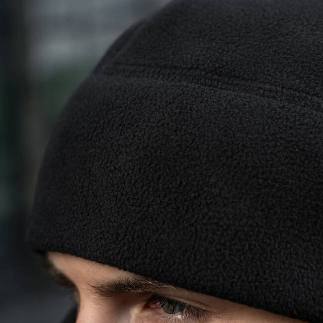 WATCH FLEECE HAT - ELITE BEANIE HAT (320g/m ) WITH SLIMTEX - BLACK - M-TAC