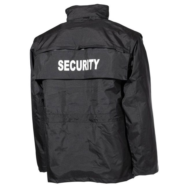 Black security windbreaker best sale