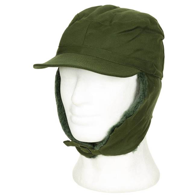 WINTER CAP M59 - OD GREEN - MILITARY SURPLUS FROM THE SWEDISH ARMY - USED