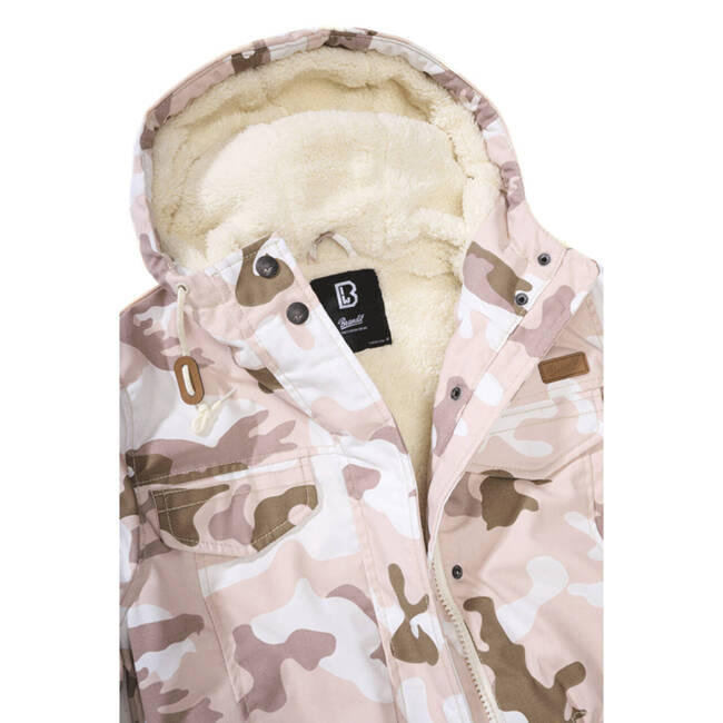 WOMEN'S PARKA JACKET - CANDY CAMO - CAMEL - BRANDIT