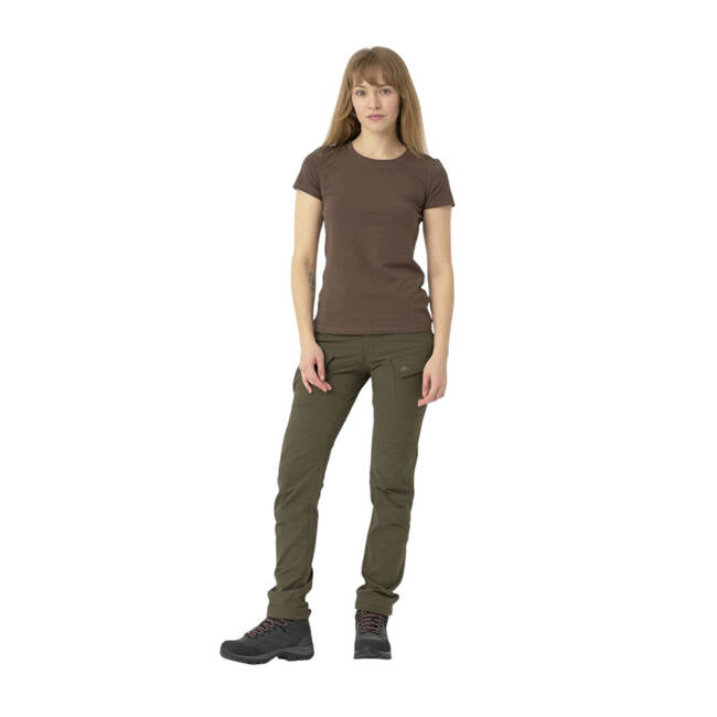 WOMEN'S SLIM FIT ORGANIC COTTON T-SHIRT - EARTH BROWN - HELIKON-TEX