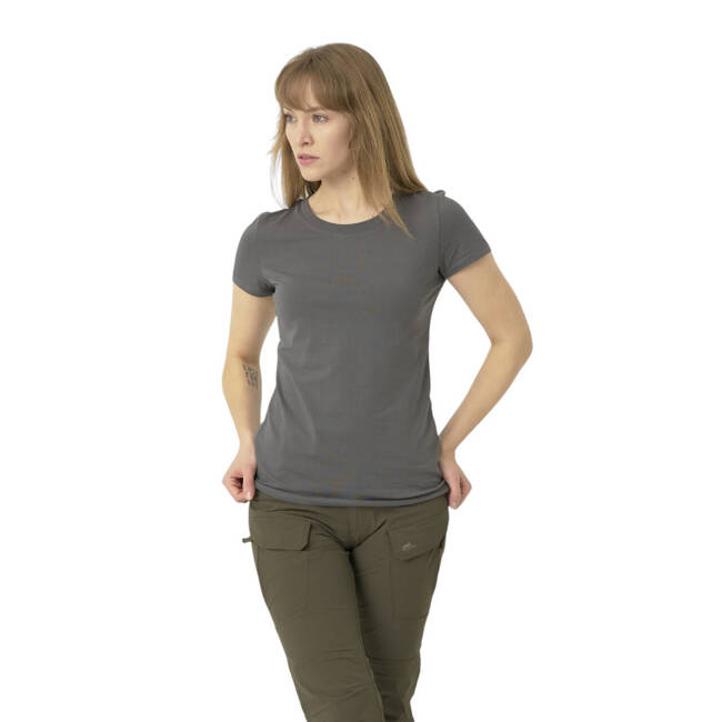 WOMEN'S SLIM FIT ORGANIC COTTON T-SHIRT - SHADOW GREY - HELIKON-TEX