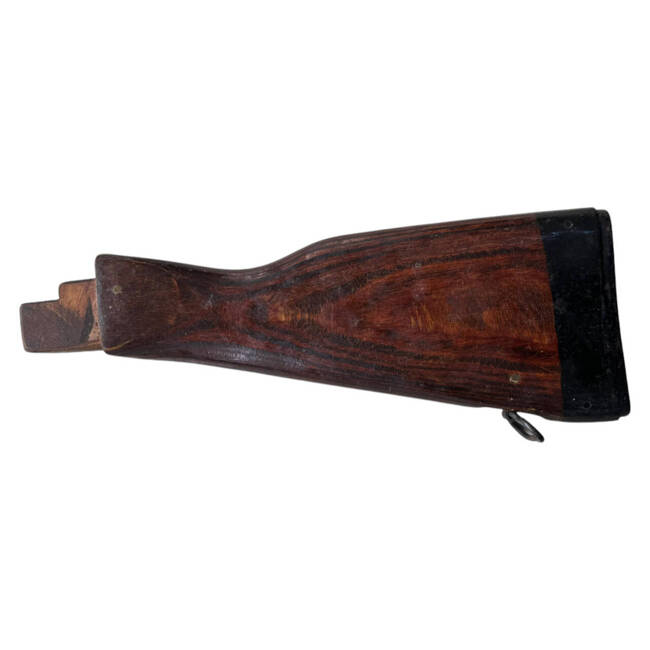 WOODEN BUTTSTOCK WITH HARDWARE - AK-47/74 - ORIGINAL AIRSOFT - GENUINE ROMANIAN MILITARY SURPLUS - IN GOOD CONDITION