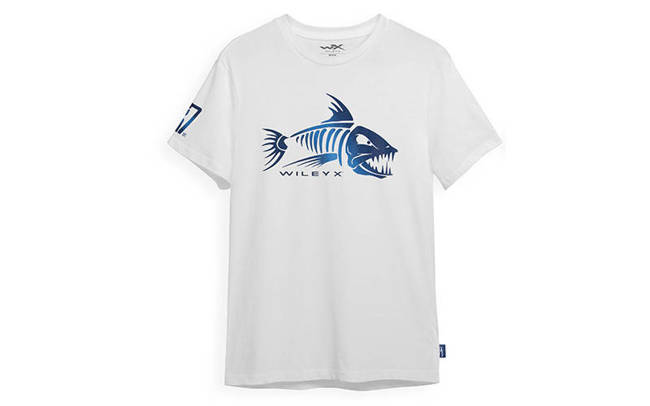 WX Fish cotton fish skeleton t-shirt, white - Wiley X