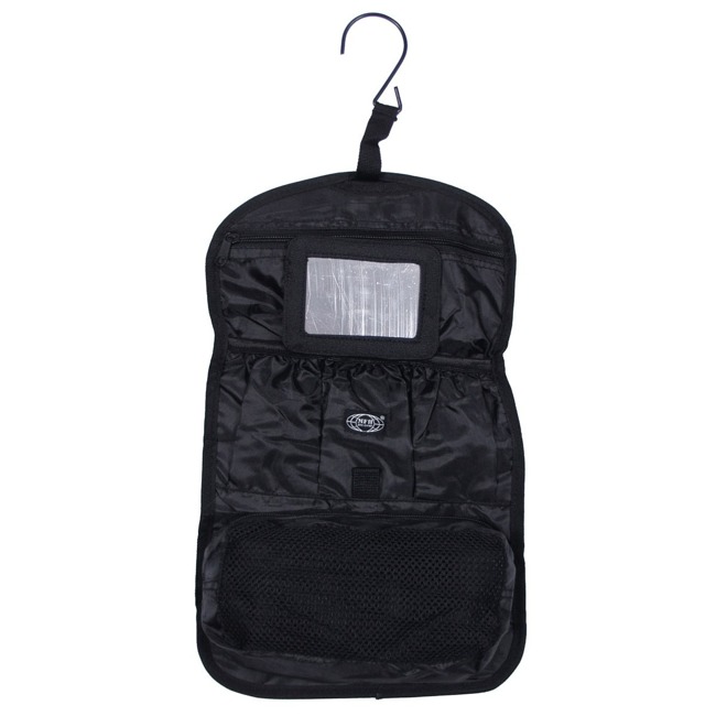 Washbag, black, various pockets 	