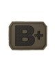 3D BLOOD TYPE PATCH - Mil-Tec® - OD GREEN - B POS