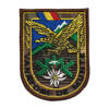 Emblema Vanatori de Munte brodata pe suport combat (camuflaj) forte terestre