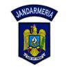 Emblema brodata maneca Jandarmeria, cu tip de aplicare Velcro (cu scai)