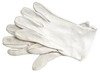 GERMAN ARMY WHITE UNLINED LEATHER GLOVES USED 