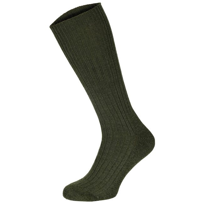 WINTER SOCKS - BRITISH ARMY MILITARY SURPLUS - GREEN OD - USED